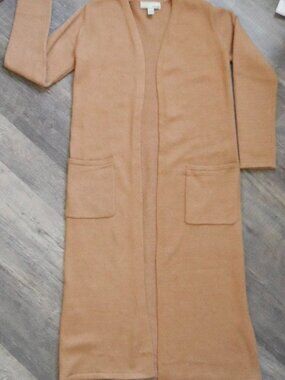 By Design 'Tribeca' Longline Cardigan Camel Color Sz Small